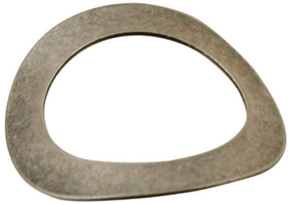 Made in USA - #0 Screw, 0.067" ID x 0.175" OD, Grade 300 Stainless Steel Single Wave Washer - 0.01" Thick, 0.04" Overall Height, 0.003" Deflection, 6.17 Lb at Deflection - Apex Tool & Supply