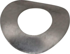 Made in USA - #4 Screw, 0.118" ID x 0.245" OD, Grade 300 Stainless Steel Single Wave Washer - 0.008" Thick, 0.056" Overall Height, 0.007" Deflection, 3.32 Lb at Deflection - Apex Tool & Supply