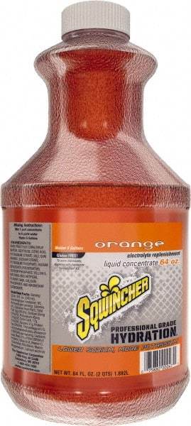 Sqwincher - 64 oz Bottle Orange Activity Drink - Liquid Concentrate, Yields 5 Gal - Apex Tool & Supply
