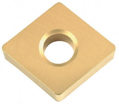 Sumitomo - CPMX321 Grade DA2200 Polycrystalline Diamond (PCD) Turning Insert - Uncoated, 80° Diamond, 3/8" Inscr Circle, 1/8" Thick, 1/64" Corner Radius - Apex Tool & Supply