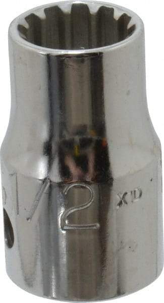 Proto - 1/2" Drive, 1/2" Socket, Spline Socket - 12 Points, 1-7/16" OAL - Apex Tool & Supply