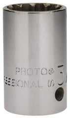 Proto - 1/2" Drive, 3/4" Socket, Spline Socket - 12 Points, 1-9/16" OAL - Apex Tool & Supply