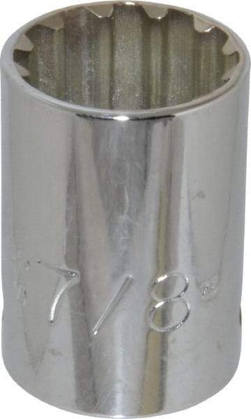 Proto - 1/2" Drive, 7/8" Socket, Spline Socket - 12 Points, 1-9/16" OAL - Apex Tool & Supply