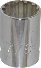 Proto - 1/2" Drive, 7/8" Socket, Spline Socket - 12 Points, 1-9/16" OAL - Apex Tool & Supply