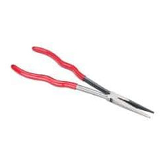 Blackhawk by Proto - 11-1/2" OAL, 2-1/16" Jaw Length x 23/32" Jaw Width, Long Nose Pliers - Serrated Jaw, Standard Head, Plastic Cushion Handles - Apex Tool & Supply