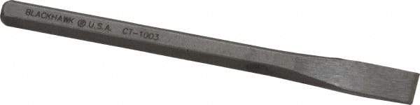 Blackhawk by Proto - 5-1/4" OAL x 3/8" Blade Width Cold Chisel - 3/8" Tip, 5/16" Stock, Alloy Steel Handle - Apex Tool & Supply
