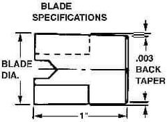 APT - 1-3/32 Inch Diameter, 3/16 Inch Thick, High Speed Steel Auxiliary Pilot Blade - Series D - Apex Tool & Supply
