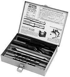 APT - 1-1/4 to 2-1/2" Blade Diam, 3/4" Pilot Diam, 3/4" Twist Drill Diam, Pilot Holder, Blade & Drill Kit - High Speed Steel Blade, Straight Pilot Holder Shank, Straight Drill Shank, Series D - Apex Tool & Supply