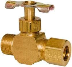 Eaton - 150 Max psi, 3/8" Pipe, Brass, Inline Instrumentation Needle Valve - Compression x Compression End Connections - Apex Tool & Supply