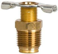 Eaton - Steel External Seat Drain Cock & Shutoff Valve - 3/8 Thread, 150 Max psi - Apex Tool & Supply
