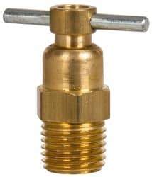 Eaton - Steel Internal Seat Drain Cock & Shutoff Valve - 1/4 Thread, 150 Max psi - Apex Tool & Supply