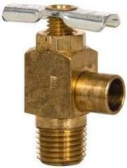 Eaton - Steel Angle Bib Drain Drain Cock & Shutoff Valve - 1/4 Thread, 150 Max psi - Apex Tool & Supply
