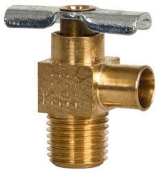 Eaton - 3/8" Pipe, Steel Hose to Pipe Drain Cock & Shutoff Valve - 1/4 Thread, 150 Max psi - Apex Tool & Supply
