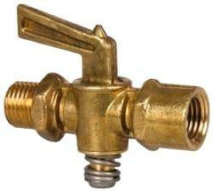 Eaton - Steel Shutoff Drain Cock & Shutoff Valve - 1/4 Thread, 30 Max psi - Apex Tool & Supply
