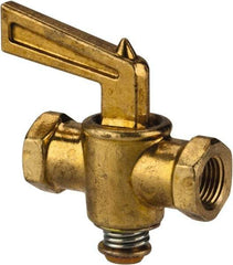 Eaton - Steel Female Pipe Drain Cock & Shutoff Valve - 1/8 Thread, 30 Max psi - Apex Tool & Supply