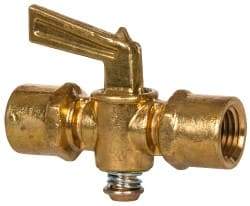 Eaton - Steel Female Pipe Drain Cock & Shutoff Valve - 1/4 Thread, 30 Max psi - Apex Tool & Supply