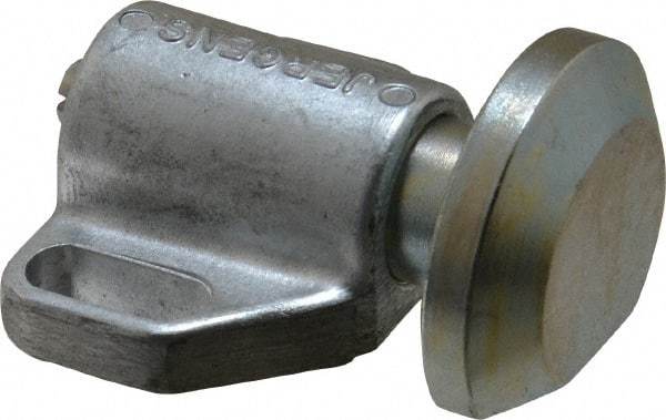 Jergens - 2" Body Width x 1-3/8" Body Len, 1/4" Stroke Len, 1-1/2" Btw Mt Hole Ctrs, Tangless Square Spring Locating Stop - 14 Lb Init End Force, 32 Lb Mid End Force, 14 Lb Final End Force, 1-1/2" Stop Head Width x 1-1/2" Stop Head Height - Apex Tool & Supply