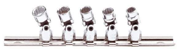 Proto - 5 Piece 1/4" Drive Standard Socket Set - 12 Points, 1/4 to 1/2", Inch Measurement Standard - Apex Tool & Supply