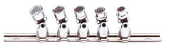 Proto - 5 Piece 1/4" Drive Standard Socket Set - 12 Points, 1/4 to 1/2", Inch Measurement Standard - Apex Tool & Supply