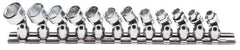 Proto - 12 Piece 1/4" Drive Standard Socket Set - 6 Points, 5 to 15mm, Metric Measurement Standard - Apex Tool & Supply