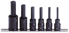 Proto - 6 Piece 1/2" Drive Metric Impact Hex Bit Socket Set - 6 to 17mm Hex - Apex Tool & Supply