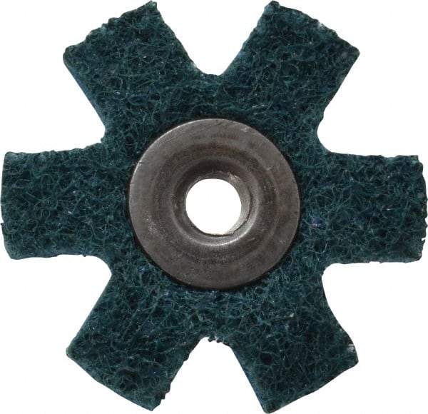 3M - 1-1/2" Diam Nonwoven Sanding Star - Very Fine Grade, Eyelet, 24,000 RPM - Apex Tool & Supply