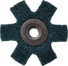 3M - 1-1/2" Diam Nonwoven Sanding Star - Very Fine Grade, Eyelet, 24,000 RPM - Apex Tool & Supply
