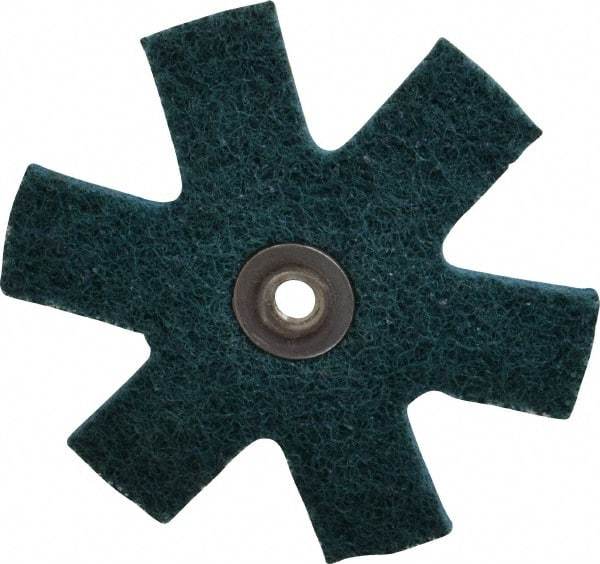3M - 3" Diam Nonwoven Sanding Star - Very Fine Grade, Eyelet, 18,000 RPM - Apex Tool & Supply