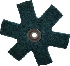 3M - 3" Diam Nonwoven Sanding Star - Very Fine Grade, Eyelet, 18,000 RPM - Apex Tool & Supply