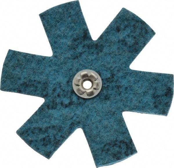 3M - 4" Diam Nonwoven Sanding Star - Very Fine Grade, Eyelet, 18,000 RPM - Apex Tool & Supply