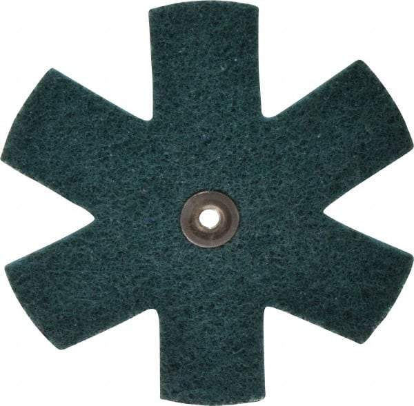 3M - 4-1/2" Diam Nonwoven Sanding Star - Very Fine Grade, Eyelet, 18,000 RPM - Apex Tool & Supply