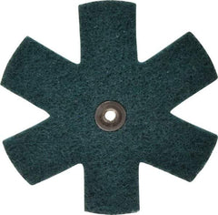 3M - 4-1/2" Diam Nonwoven Sanding Star - Very Fine Grade, Eyelet, 18,000 RPM - Apex Tool & Supply
