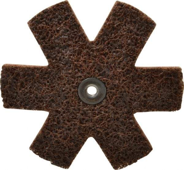 3M - 4" Diam Nonwoven Sanding Star - Coarse Grade, Eyelet, 18,000 RPM - Apex Tool & Supply