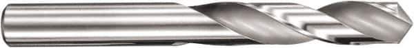 SGS - 6mm 145° Spiral Flute Solid Carbide Screw Machine Drill Bit - TiCN Finish, Right Hand Cut, 28mm Flute Length, 66mm OAL, Standard Point, Straight Shank - Apex Tool & Supply