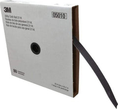 3M - 1" x 50 Yd 80 Grit Aluminum Oxide Cloth Roll - Medium Grade, J Weighted Backing - Apex Tool & Supply