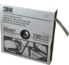 3M - 1" x 50 Yd 150 Grit Aluminum Oxide Cloth Roll - Very Fine Grade, J Weighted Backing - Apex Tool & Supply