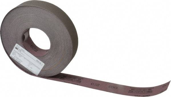3M - 1-1/2" x 50 Yd 220 Grit Aluminum Oxide Cloth Roll - Very Fine Grade, J Weighted Backing - Apex Tool & Supply