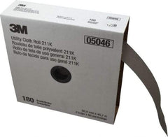 3M - 2" x 50 Yd 180 Grit Aluminum Oxide Cloth Roll - Very Fine Grade, J Weighted Backing - Apex Tool & Supply