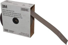 3M - 2" x 50 Yd 500 Grit Aluminum Oxide Cloth Roll - Super Fine Grade, J Weighted Backing - Apex Tool & Supply