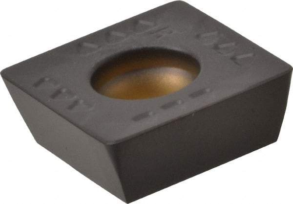 Kennametal - SDET43 GB2 Grade KCPK30 Carbide Milling Insert - TiN/TiCN/Al2O3 Finish, 3/16" Thick, 1/2" Inscribed Circle, 0.8mm Corner Radius - Apex Tool & Supply