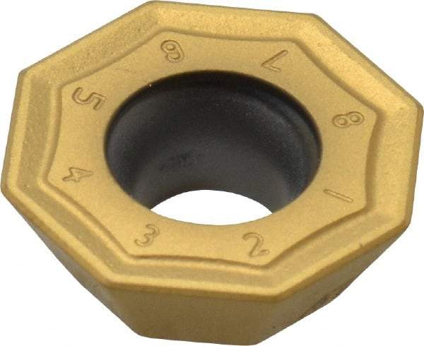 Kennametal - OFKT53 HB Grade KC725M Carbide Milling Insert - TiN/TiCN/TiN Finish, 0.1969" Thick, 0.5787" Inscribed Circle, 0.8mm Corner Radius - Apex Tool & Supply