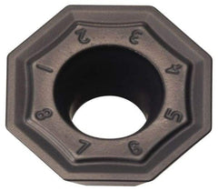 Kennametal - OFPT53 GB Grade KCK15 Carbide Milling Insert - TiN/TiCN/Al2O3 Finish, 0.1969" Thick, 0.5787" Inscribed Circle, 0.8mm Corner Radius - Apex Tool & Supply