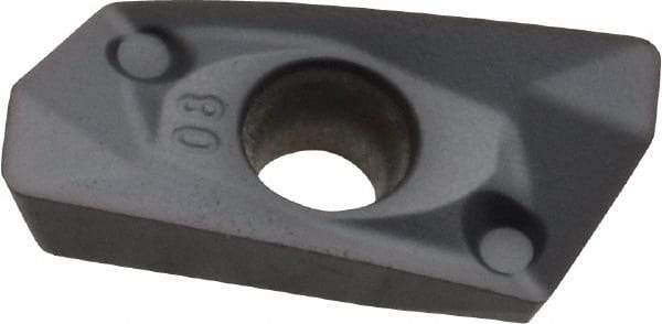Kennametal - EC1408 LD Grade KC522M Carbide Milling Insert - TiAlN Finish, 0.177" Thick, 0.8mm Corner Radius - Apex Tool & Supply
