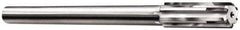 Made in USA - 0.609" Carbide-Tipped 6 Flute Chucking Reamer - Straight Flute, 9/16" Straight Shank, 2-1/4" Flute Length, 9" OAL - Apex Tool & Supply