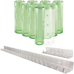 Aleco - 5' Door Width x 8' Door Height PVC Clear Smooth Antistatic Strip Door Kit - Light Green Tint - Apex Tool & Supply