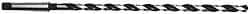 Interstate - 29/32", 3MT 118° Point High Speed Steel Taper Shank Drill Bit - Oxide Finish, 10" Flute Length, 15" OAL, Spiral Flute, Series 502 - Apex Tool & Supply