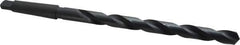 Interstate - 13/16", 3MT 118° Point High Speed Steel Taper Shank Drill Bit - Oxide Finish, 10" Flute Length, 15" OAL, Spiral Flute, Series 502 - Apex Tool & Supply