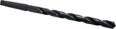 Interstate - 55/64", 3MT 118° Point High Speed Steel Taper Shank Drill Bit - Oxide Finish, 10" Flute Length, 15" OAL, Spiral Flute, Series 502 - Apex Tool & Supply