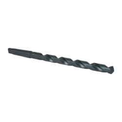 Interstate - 7/8", 3MT 118° Point High Speed Steel Taper Shank Drill Bit - Oxide Finish, 10" Flute Length, 15" OAL, Spiral Flute, Series 502 - Apex Tool & Supply