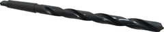 Interstate - 57/64", 3MT 118° Point High Speed Steel Taper Shank Drill Bit - Oxide Finish, 10" Flute Length, 15" OAL, Spiral Flute, Series 502 - Apex Tool & Supply